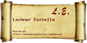 Lechner Esztella névjegykártya